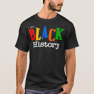Camiseta I am Black History African American Afrocentric Em