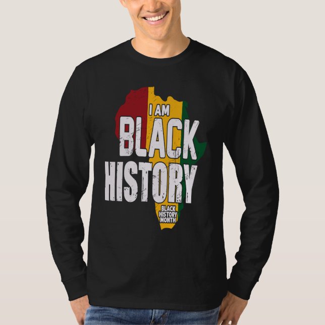 CAMISETA I AM BLACK HISTORY BLACK HISTORY MONTH (Anverso)