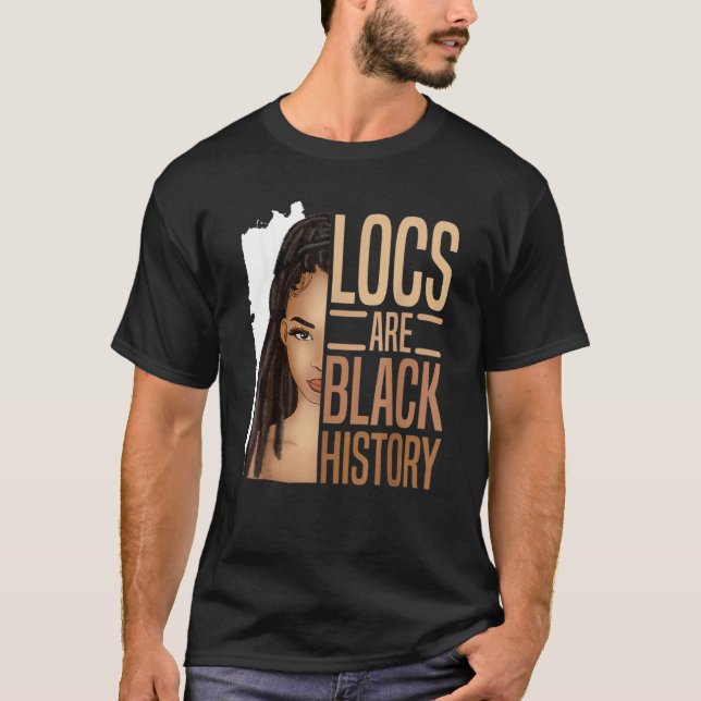 Camiseta I Am Black History Locs Girl Loc'd African America (Anverso)