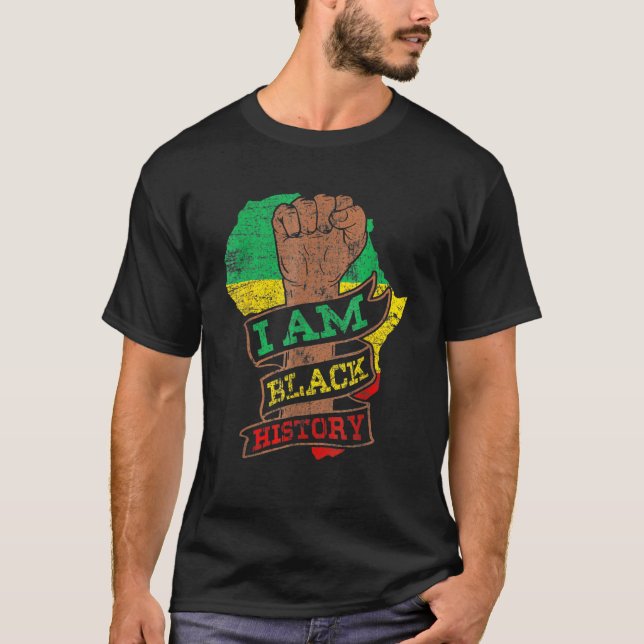 Camiseta I Am Black History Month African American Black Pr (Anverso)
