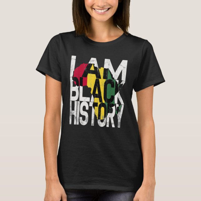 Camiseta I Am Black History Month African American Pride (Anverso)