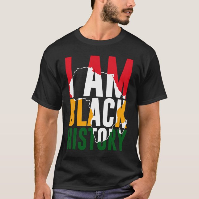 Camiseta I Am Black History Month African American Pride (Anverso)
