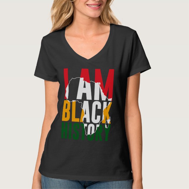 Camiseta I Am Black History Month African American Pride (Anverso)