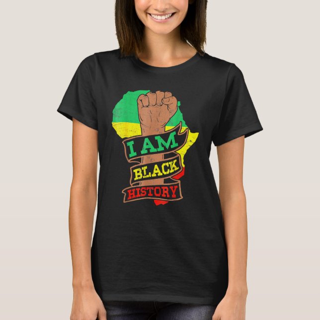 Camiseta I Am Black History Month African American Pride Ce (Anverso)