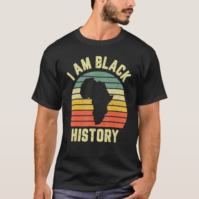 Camiseta I Am Black History Month Afro African Pride Boys G (Anverso)