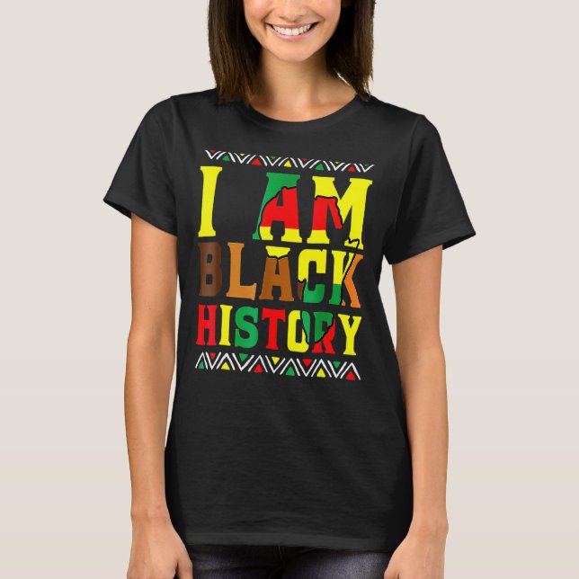 Camiseta I Am Black History Month Afro African Pride Men Wo (Anverso)