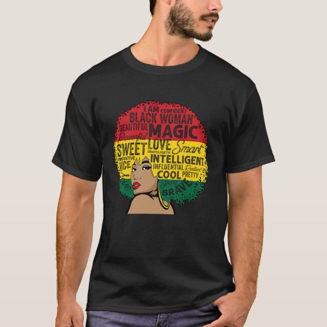 Camiseta I Am Black History Month Black Queen BHM Pride Mel (Anverso)