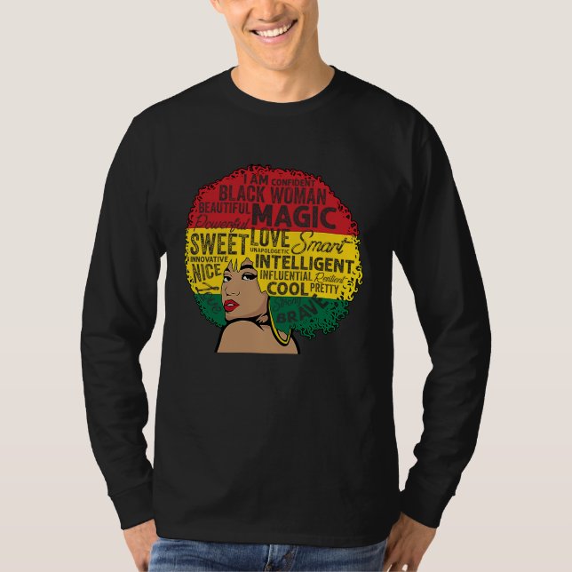 Camiseta I Am Black History Month Black Queen BHM Pride Mel (Anverso)