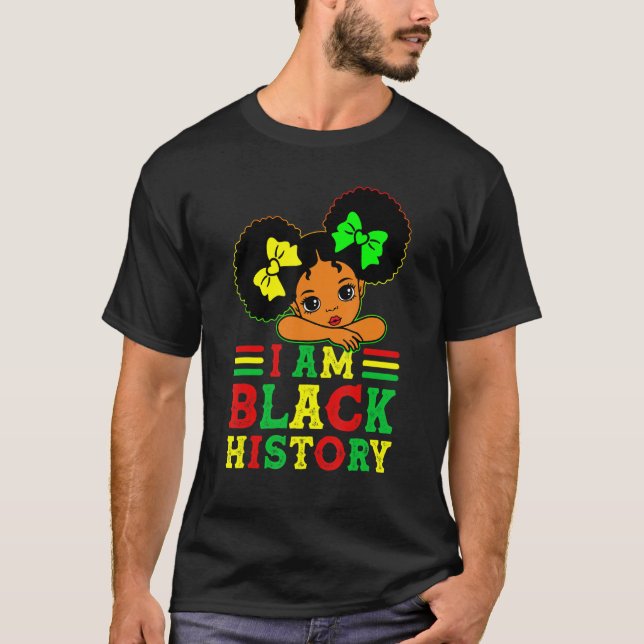 Camiseta I Am Black History Month Kids Girls Queen African  (Anverso)