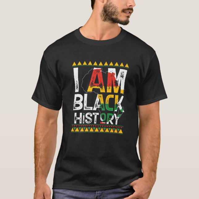 Camiseta I Am Black History Month Melanin BLM  African Amer (Anverso)