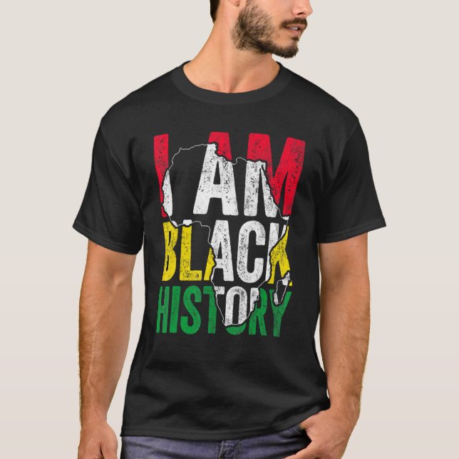 Camiseta I Am Black History Month Melanin BLM African Pride (Anverso)