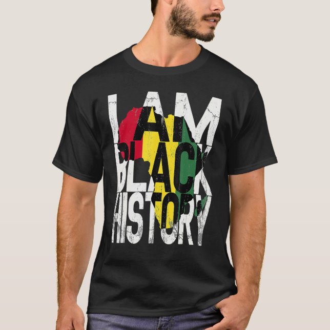 Camiseta I Am Black History Month Melanin BLM African Pride (Anverso)