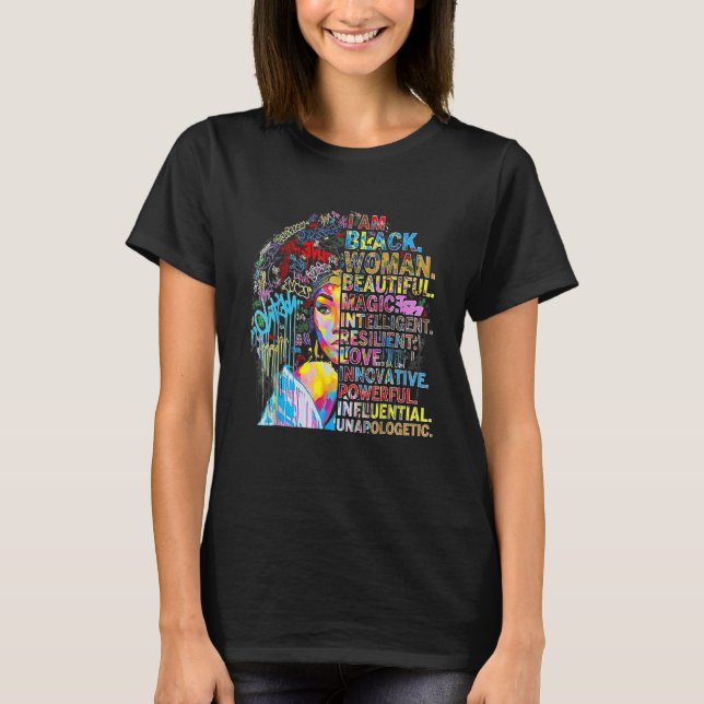Camiseta I Am Black History Month, Strong African Queen Gir (Anverso)
