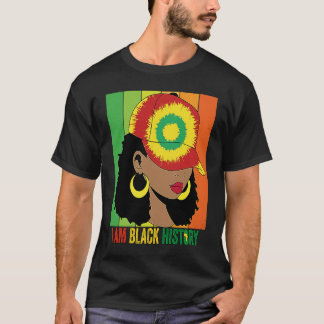 Camiseta I AM BLACK HISTORY Women Girls Black Queen Month H