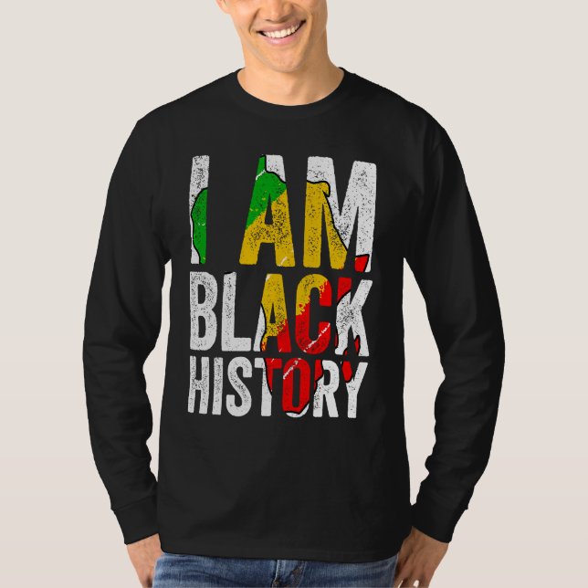 Camiseta I Am Black History  Women Men African American Gra (Anverso)