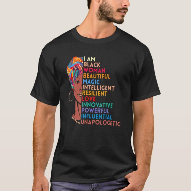 Camiseta I Am Black Woman Black History Month Educated Blac (Anverso)