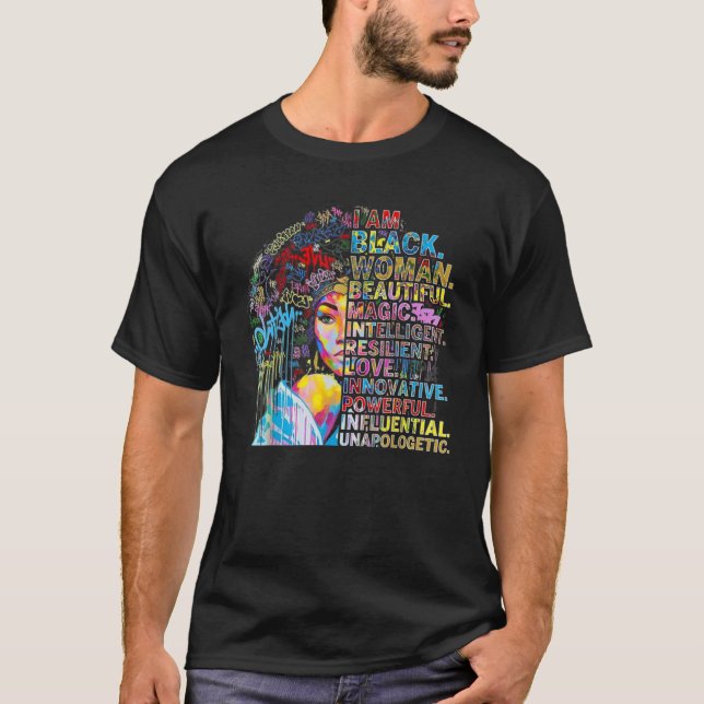 Camiseta I Am Black Woman Black History Month Educated Blac (Anverso)