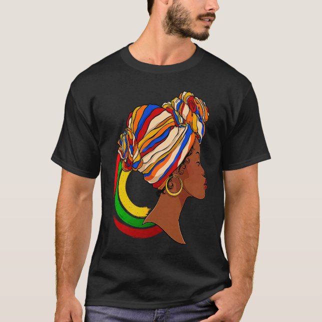 Camiseta I Am Black Woman Black History Month Educated ON B (Anverso)