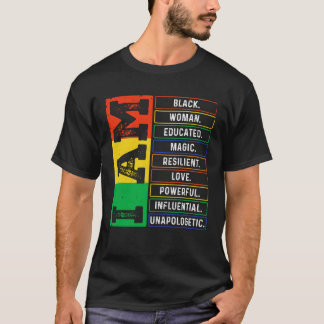 Camiseta I Am Black Woman Educated African Melanin Black Hi