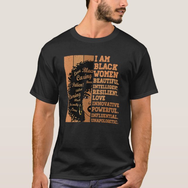Camiseta I Am Black Women Black History Month African Ameri (Anverso)