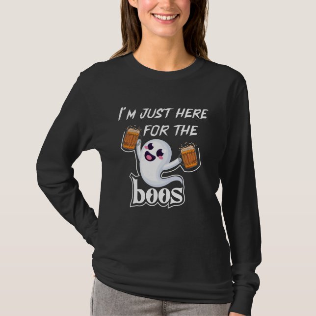 Camiseta I Am Just Here For The Boos Halloween Costume (Anverso)
