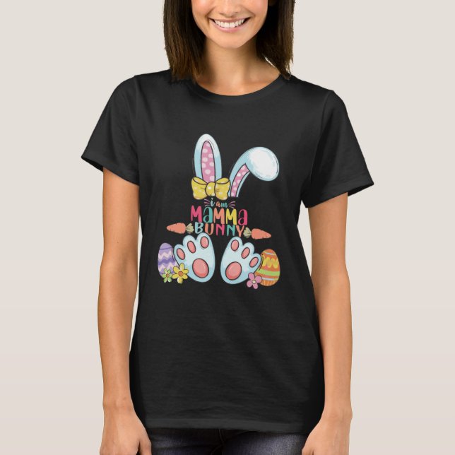 Camiseta I am Mamma Bunny Easter Day Egg Women (Anverso)