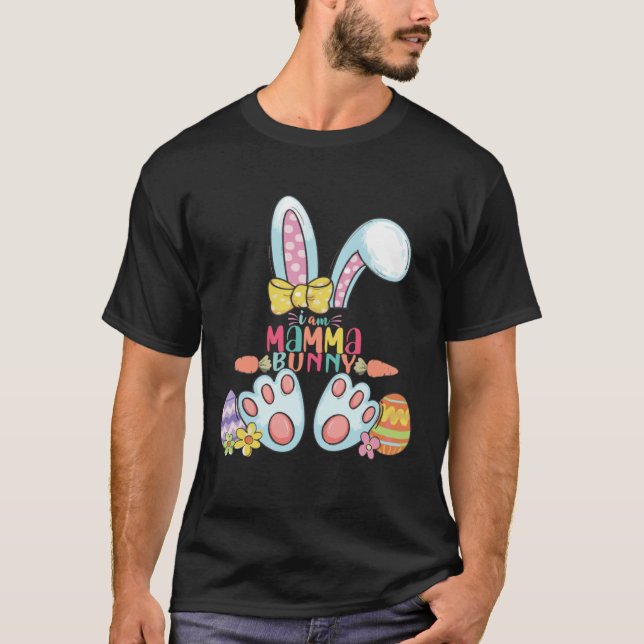 Camiseta I am Mamma Bunny Easter Day Egg Women (Anverso)