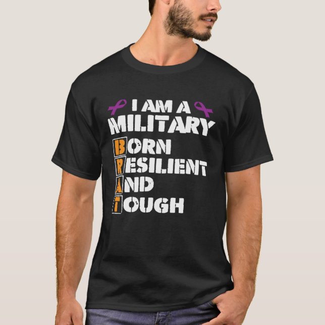 Camiseta I Am Military BRAT Month Of The Military Child Kid (Anverso)
