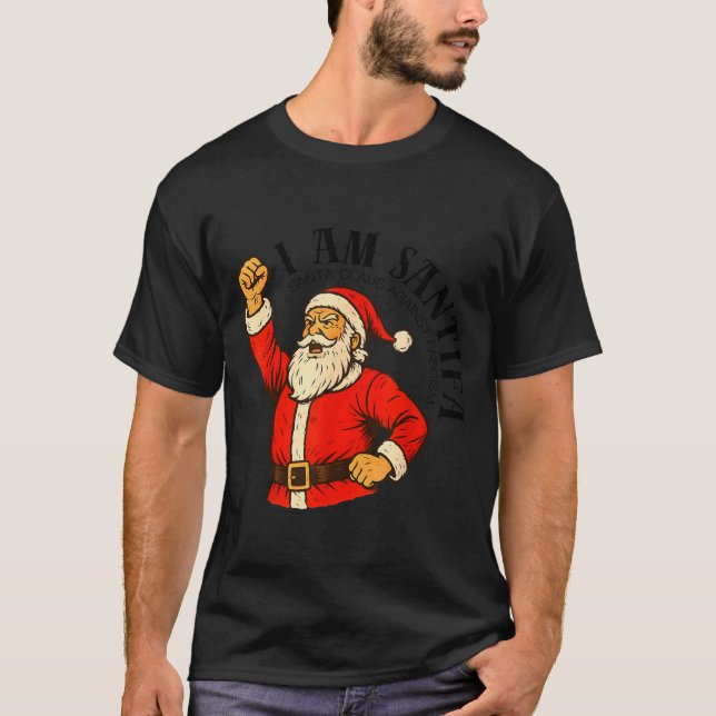 Camiseta I Am Santifa Santa Claus Anti Fascism Christmas Au (Anverso)