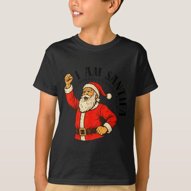 Camiseta I Am Santifa Santa Claus Anti Fascism Christmas Au (Anverso)
