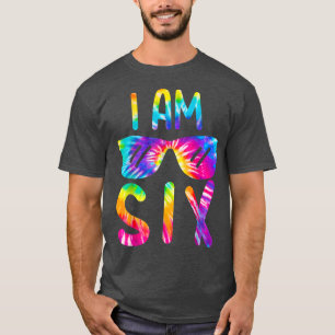 Camiseta I Am Si Year Old Tie Dye Happy Birthday Boy Girl K