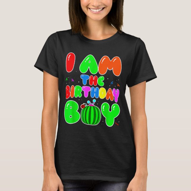 Camiseta I Am The Birthday Boy Funny Watermelon Birthday Fa (Anverso)