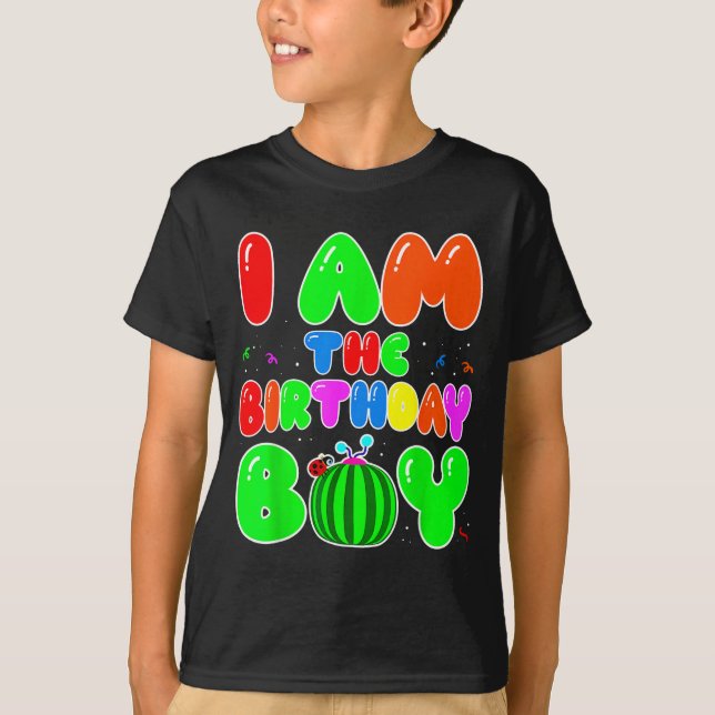 Camiseta I Am The Birthday Boy Funny Watermelon Birthday Fa (Anverso)