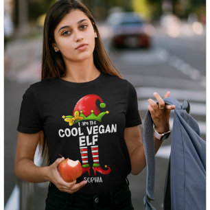 Camiseta I am The Cool Vegan Elf Funny Elf