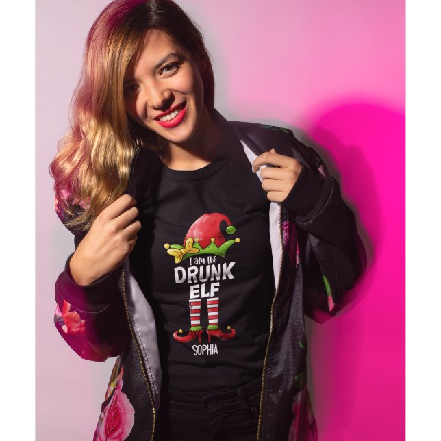 Camiseta I am The Drunk Elf Funny Christmas Elf (Subido por el creador)