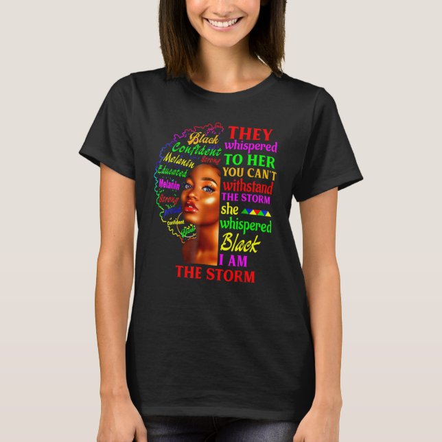 Camiseta I Am The Storm Black History Queen Melanin African (Anverso)