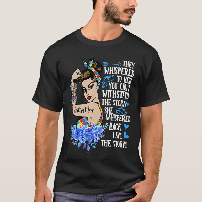 Camiseta I Am The Storm Strong Woman Autism Awareness Puzzl (Anverso)