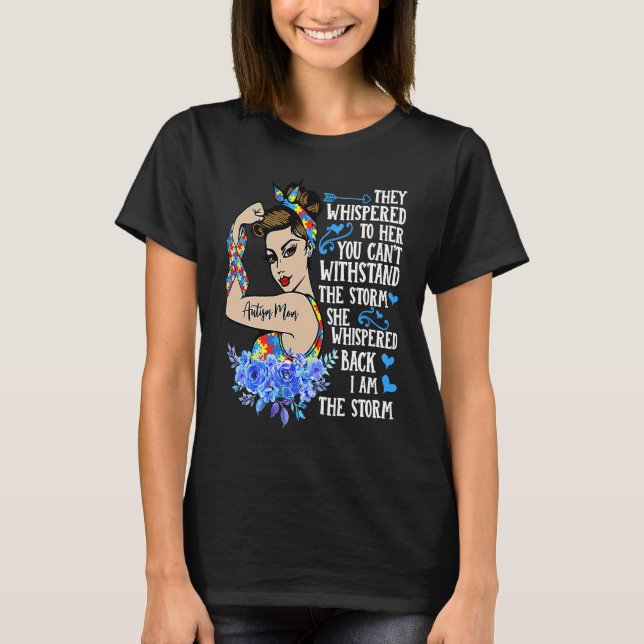 Camiseta I Am The Storm Strong Woman Autism Awareness Puzzl (Anverso)