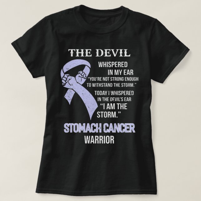 Camiseta I Am The Storm Support Stomach Cancer Awareness (Diseño del anverso)