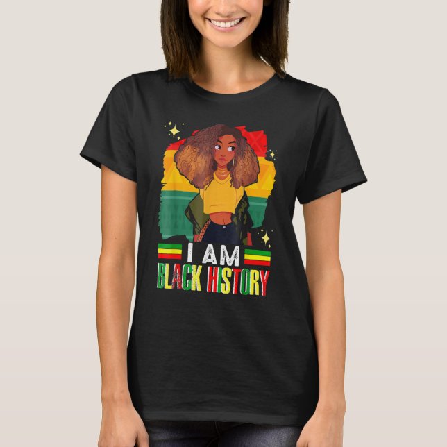 Camiseta I Am The Strong African Queen Girls Black History  (Anverso)