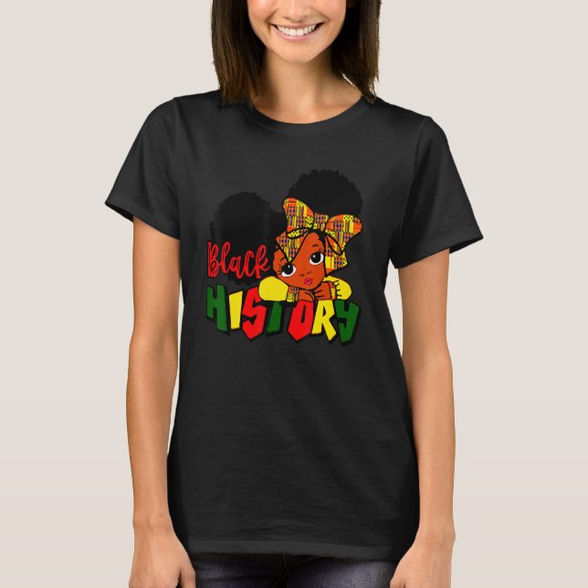 Camiseta I Am The Strong African Queen Girls Black History  (Anverso)