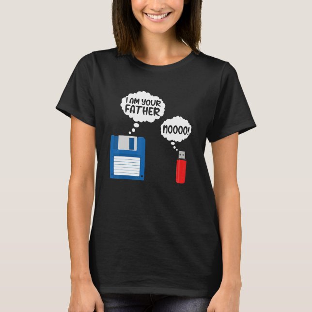 Camiseta I Am Your Father Fun USB Floppy Disk IT Computer G (Anverso)