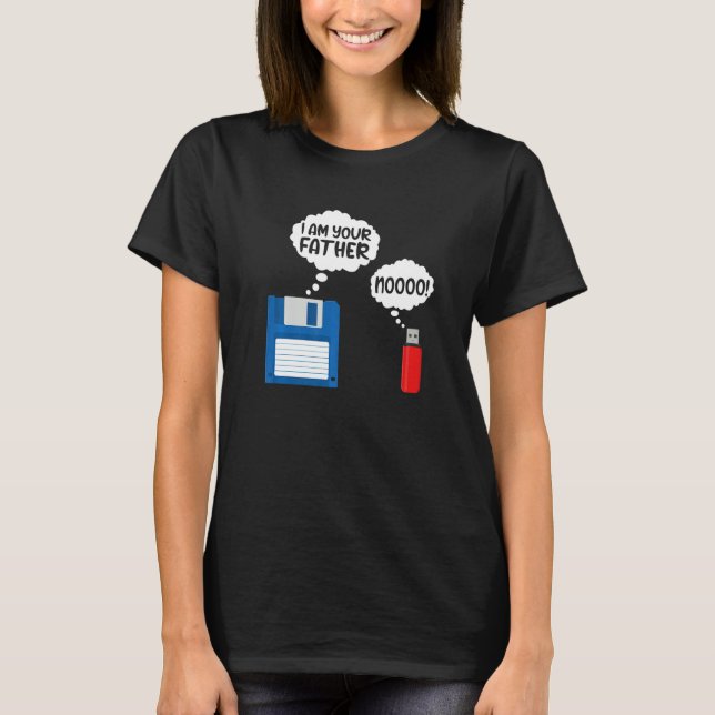 Camiseta I Am Your Father Fun USB Floppy Disk IT Computer G (Anverso)