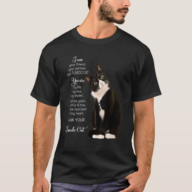 Camiseta I Am Your Friend Your Partner You Tuxedo Cat (Anverso)
