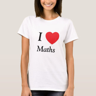 CAMISETA I AMOR DE LA MATEMÁTICAS DEL CORAZÓN