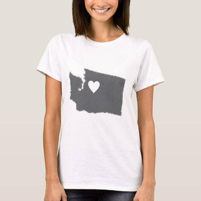 Camiseta I amor del estado del esquema de la mirada del (Anverso)