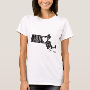 Camiseta I amor del estado del esquema del Grunge de