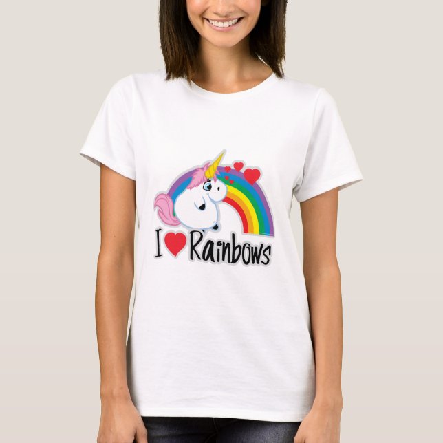 Camiseta I arco iris del corazón (Anverso)