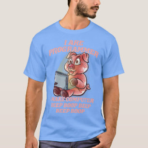 Camiseta I Are Programmer Pig Farm Farmer IT Nerd Software