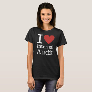 Camiseta I ❤️ Auditoría Interna para Empleados PERSONALIZAD